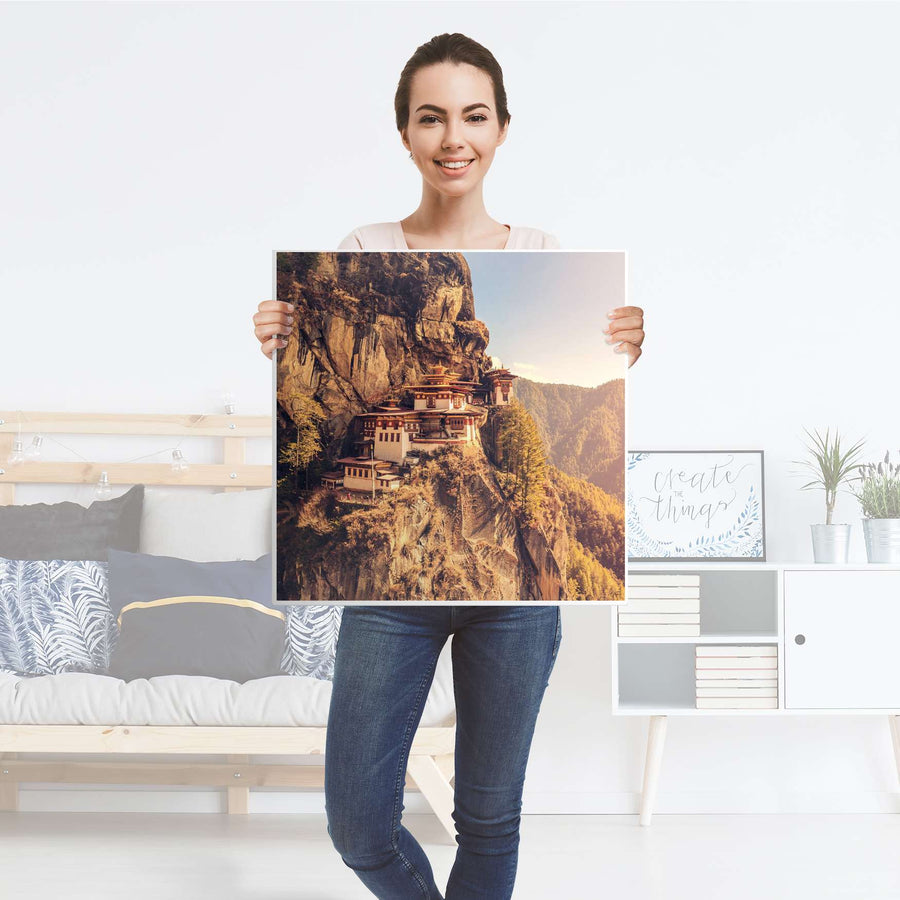 Selbstklebende Folie Bhutans Paradise - IKEA Lack Tisch 78x78 cm - Folie