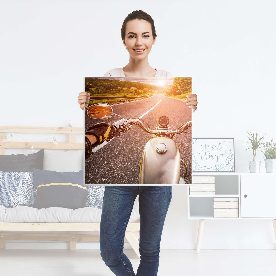 Selbstklebende Folie Easy Rider - IKEA Lack Tisch 78x78 cm - Folie