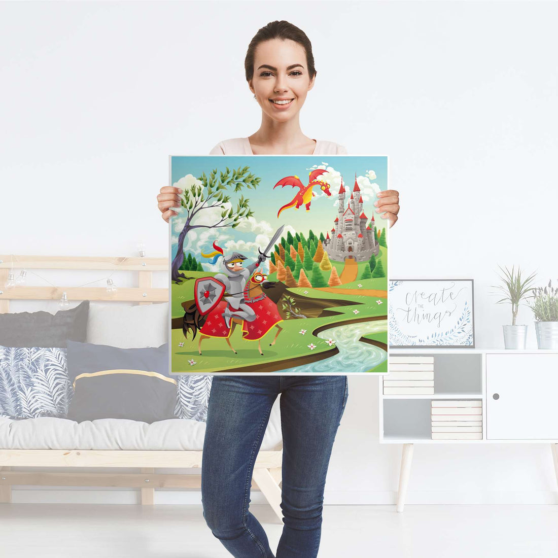 Selbstklebende Folie Fairytale - IKEA Lack Tisch 78x78 cm - Folie