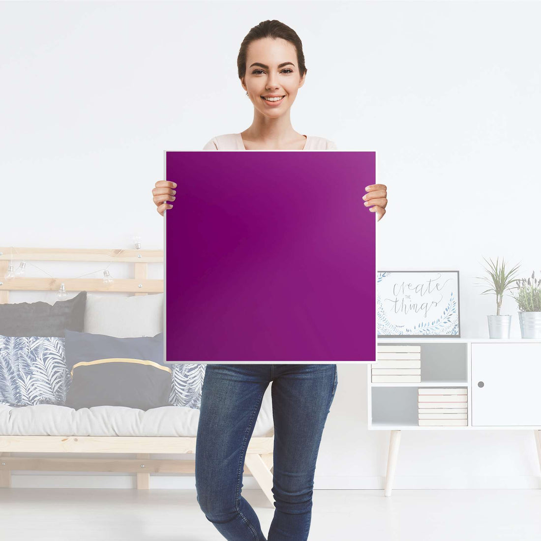 Selbstklebende Folie Flieder Dark - IKEA Lack Tisch 78x78 cm - Folie