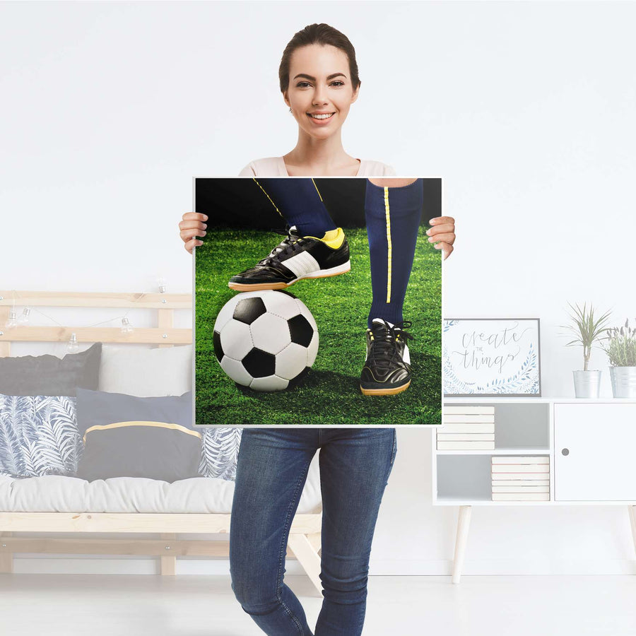 Selbstklebende Folie Fussballstar - IKEA Lack Tisch 78x78 cm - Folie
