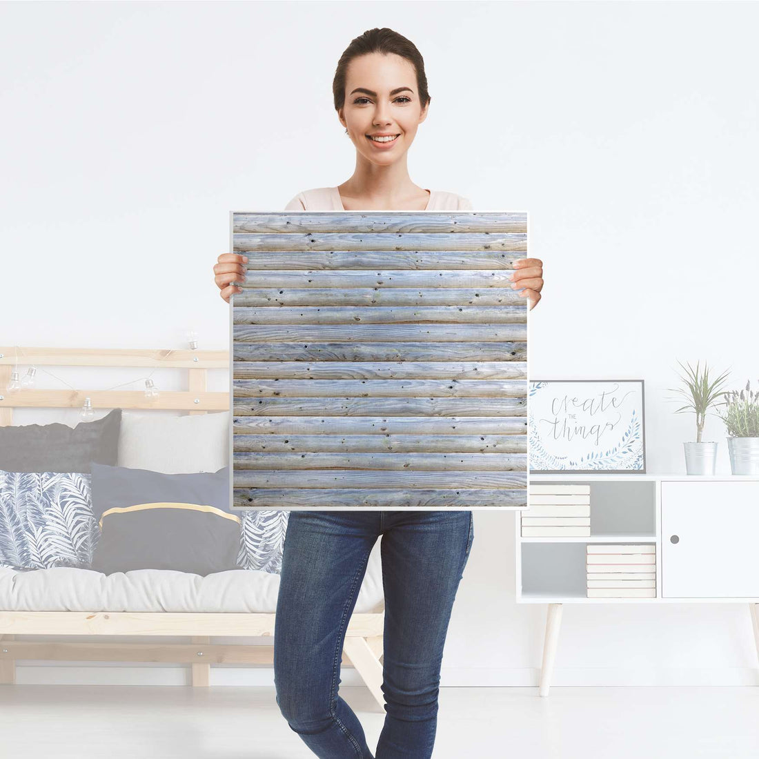 Selbstklebende Folie Greyhound - IKEA Lack Tisch 78x78 cm - Folie