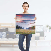 Selbstklebende Folie Herbstwald - IKEA Lack Tisch 78x78 cm - Folie