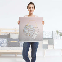 Selbstklebende Folie Hexagon - IKEA Lack Tisch 78x78 cm - Folie