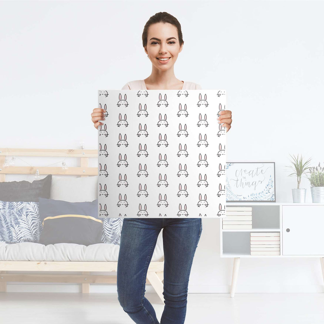 Selbstklebende Folie Hoppel - IKEA Lack Tisch 78x78 cm - Folie