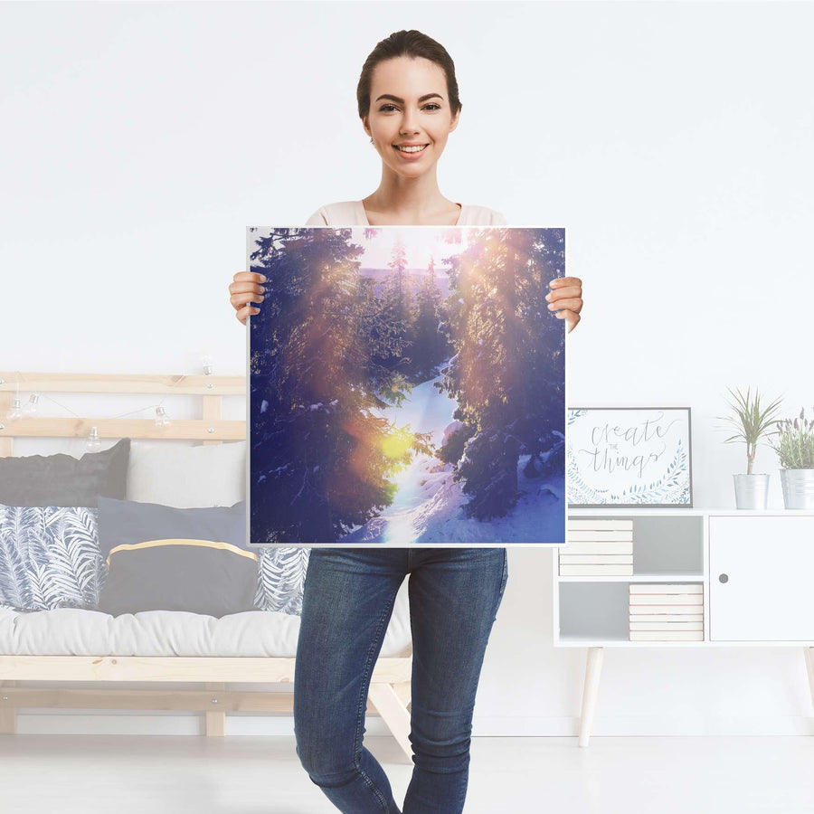 Selbstklebende Folie Lichtflut - IKEA Lack Tisch 78x78 cm - Folie