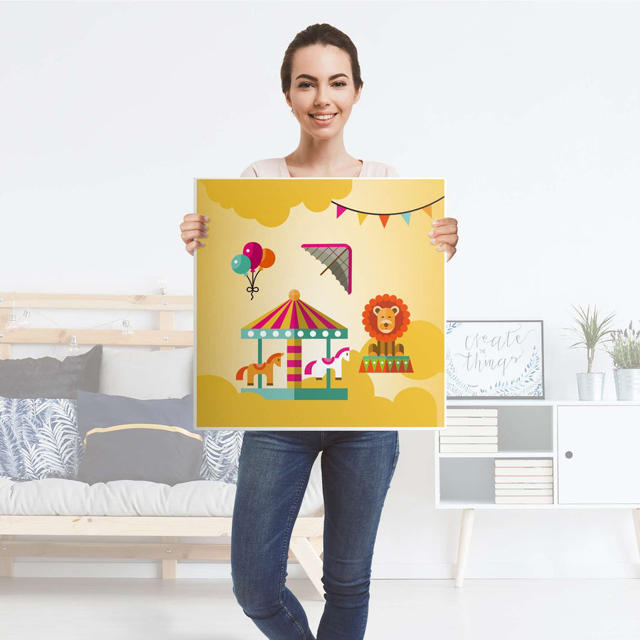 Selbstklebende Folie Löwenstark - IKEA Lack Tisch 78x78 cm - Folie