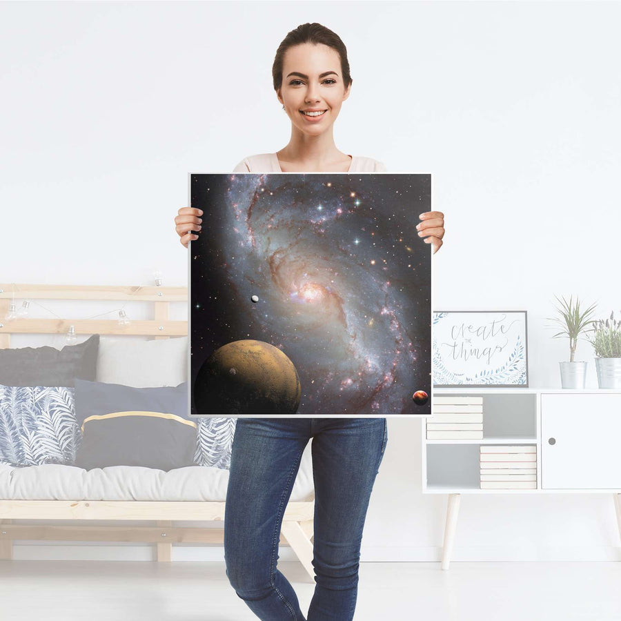 Selbstklebende Folie Milky Way - IKEA Lack Tisch 78x78 cm - Folie