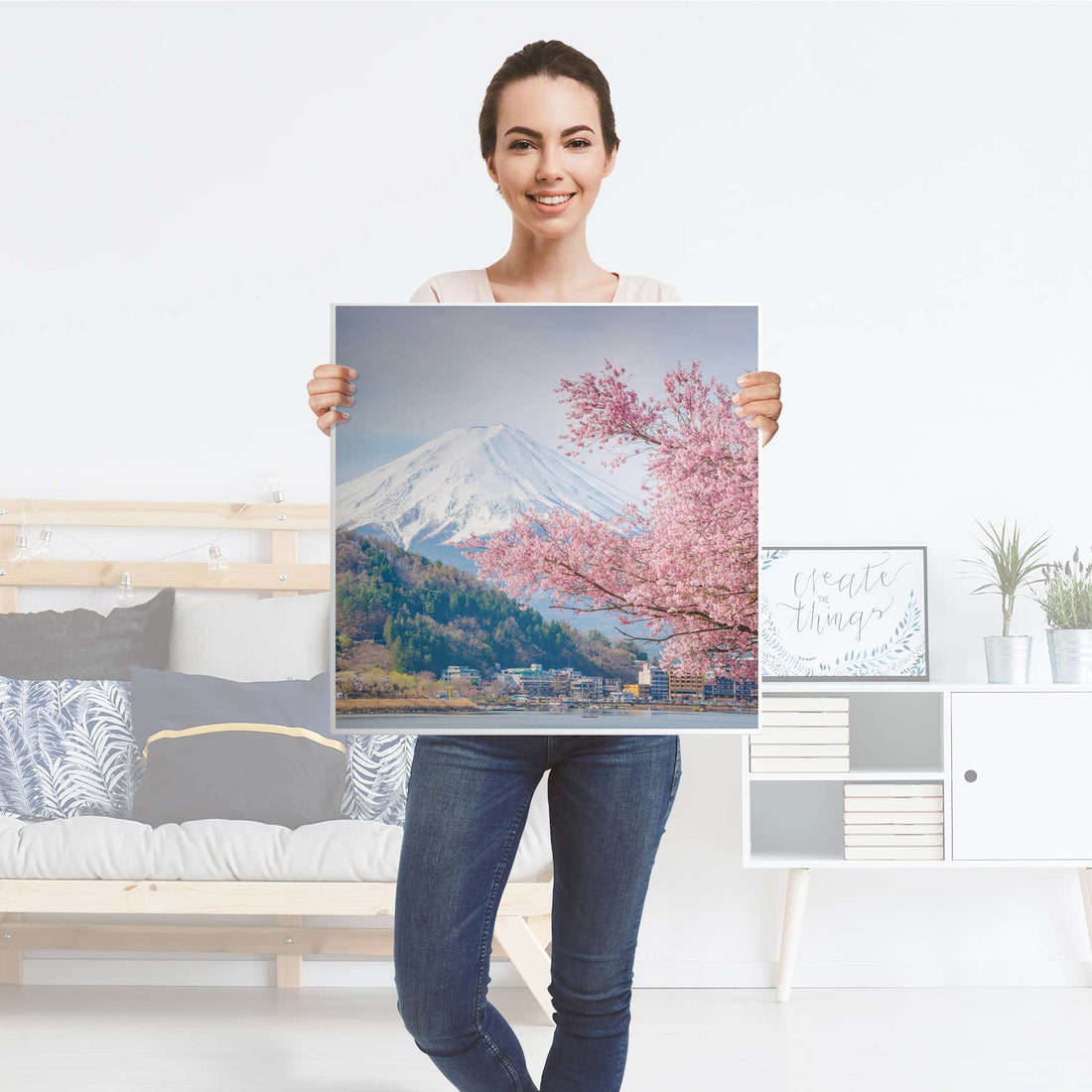 Selbstklebende Folie Mount Fuji - IKEA Lack Tisch 78x78 cm - Folie