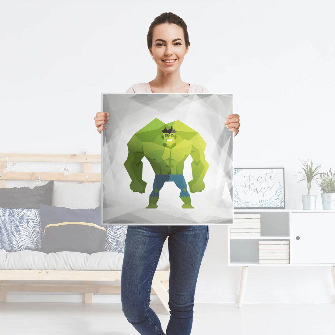 Selbstklebende Folie Mr. Green - IKEA Lack Tisch 78x78 cm - Folie