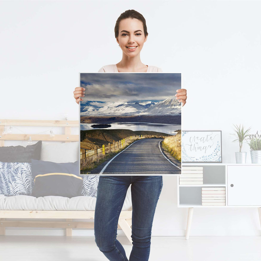 Selbstklebende Folie New Zealand - IKEA Lack Tisch 78x78 cm - Folie