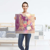 Selbstklebende Folie Paris - IKEA Lack Tisch 78x78 cm - Folie