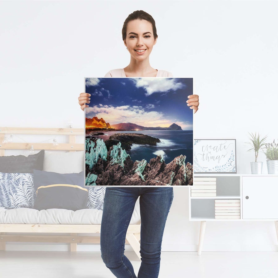 Selbstklebende Folie Seaside - IKEA Lack Tisch 78x78 cm - Folie