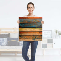 Selbstklebende Folie Wooden - IKEA Lack Tisch 78x78 cm - Folie