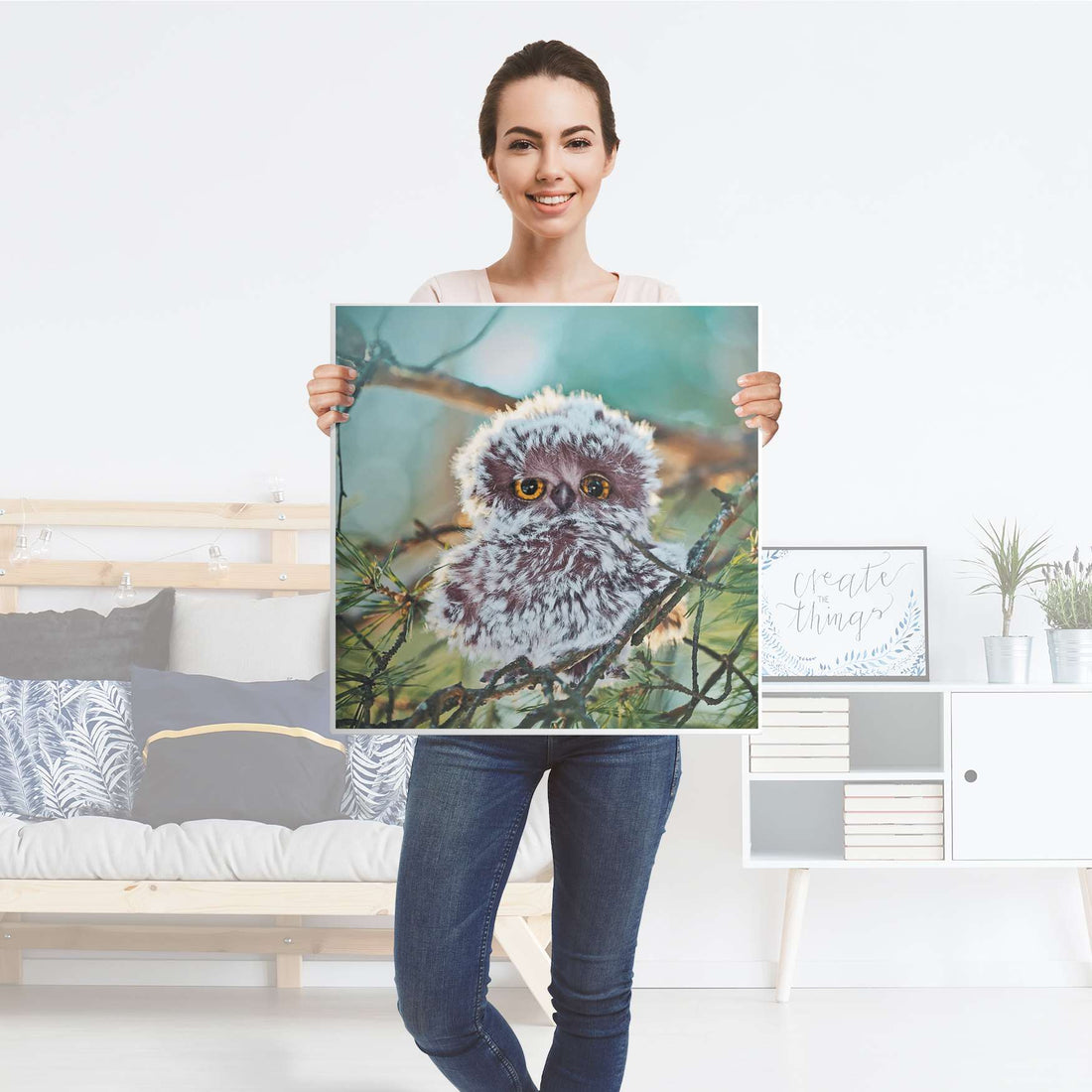 Selbstklebende Folie Wuschel - IKEA Lack Tisch 78x78 cm - Folie