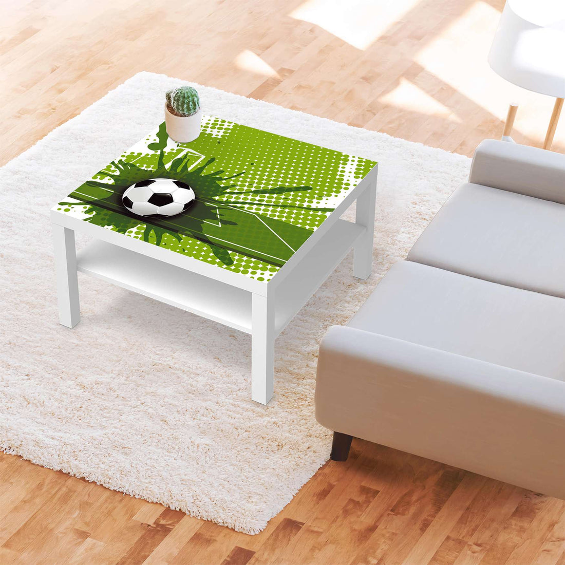 Selbstklebende Folie Goal - IKEA Lack Tisch 78x78 cm - Kinderzimmer