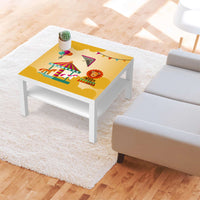 Selbstklebende Folie Löwenstark - IKEA Lack Tisch 78x78 cm - Kinderzimmer
