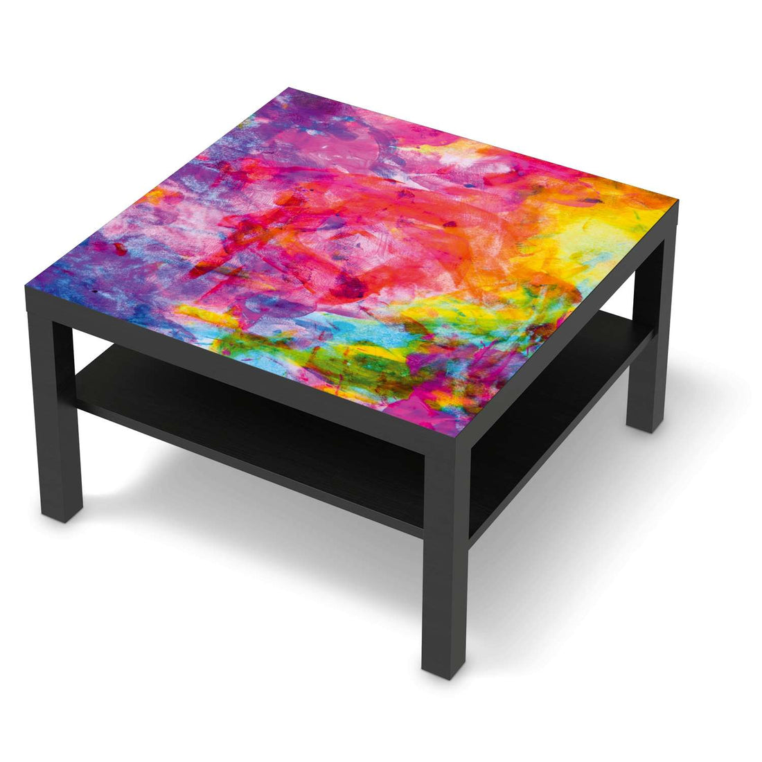 Selbstklebende Folie Abstract Watercolor - IKEA Lack Tisch 78x78 cm - schwarz