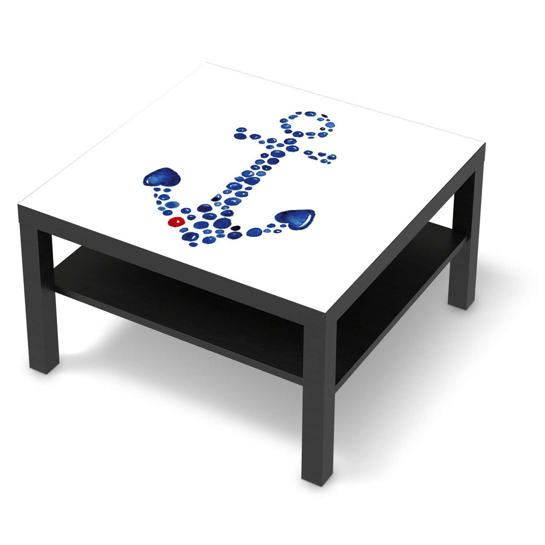 Selbstklebende Folie Anker - IKEA Lack Tisch 78x78 cm - schwarz