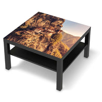 Selbstklebende Folie Bhutans Paradise - IKEA Lack Tisch 78x78 cm - schwarz