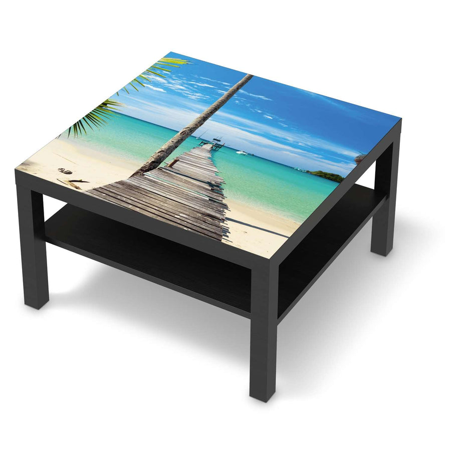 Selbstklebende Folie Blue Water - IKEA Lack Tisch 78x78 cm - schwarz