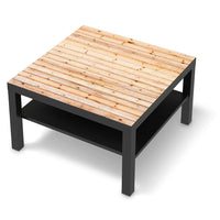 Selbstklebende Folie Bright Planks - IKEA Lack Tisch 78x78 cm - schwarz