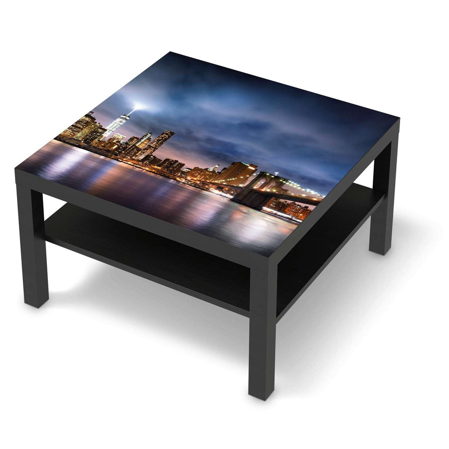 Selbstklebende Folie Brooklyn Bridge - IKEA Lack Tisch 78x78 cm - schwarz