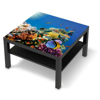 Selbstklebende Folie Coral Reef - IKEA Lack Tisch 78x78 cm - schwarz