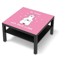 Selbstklebende Folie Dalai Llama - IKEA Lack Tisch 78x78 cm - schwarz