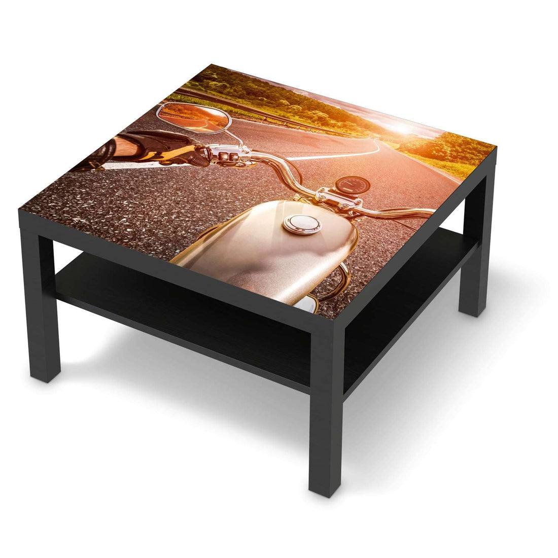 Selbstklebende Folie Easy Rider - IKEA Lack Tisch 78x78 cm - schwarz