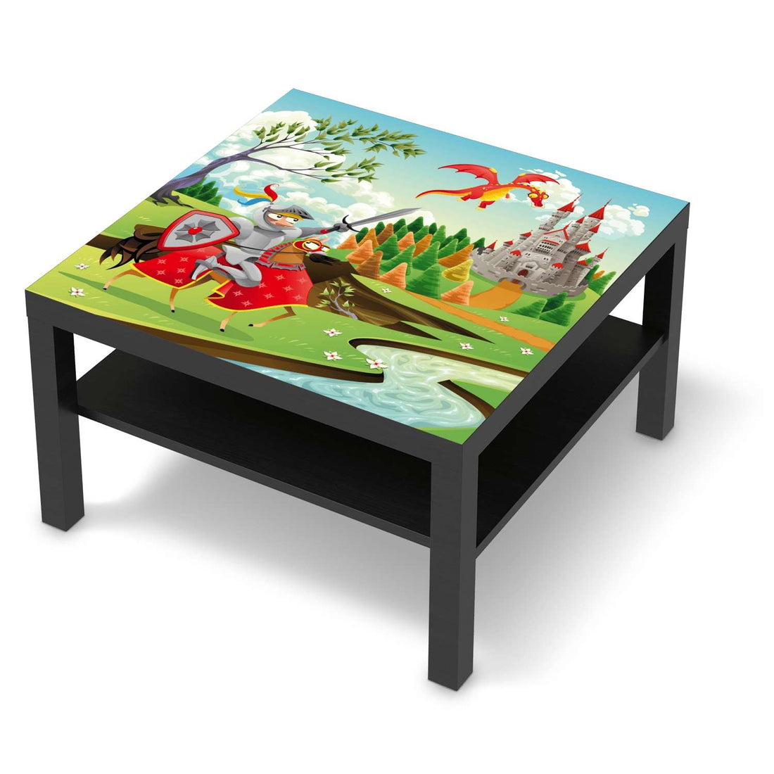 Selbstklebende Folie Fairytale - IKEA Lack Tisch 78x78 cm - schwarz