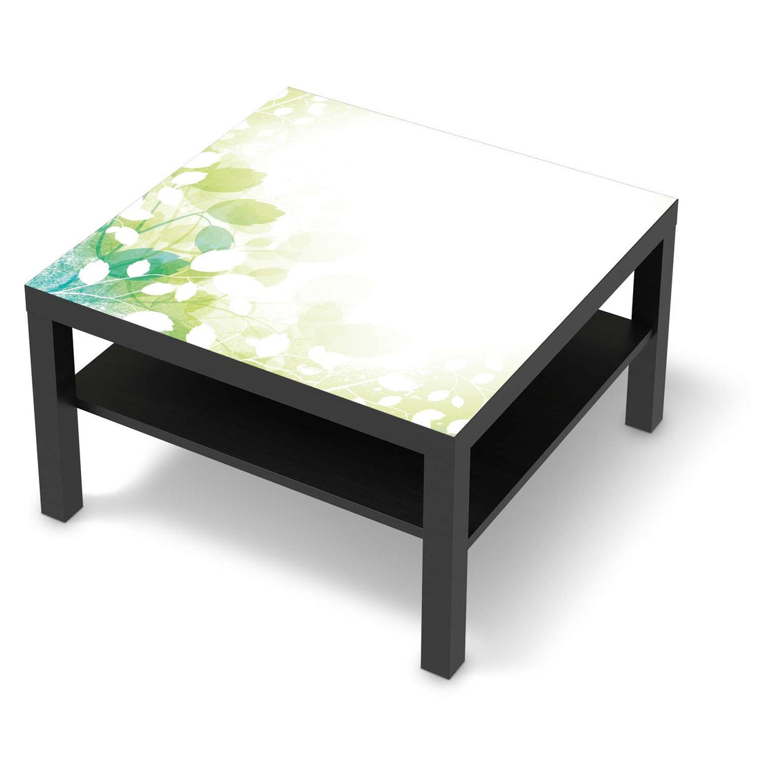Selbstklebende Folie Flower Light - IKEA Lack Tisch 78x78 cm - schwarz