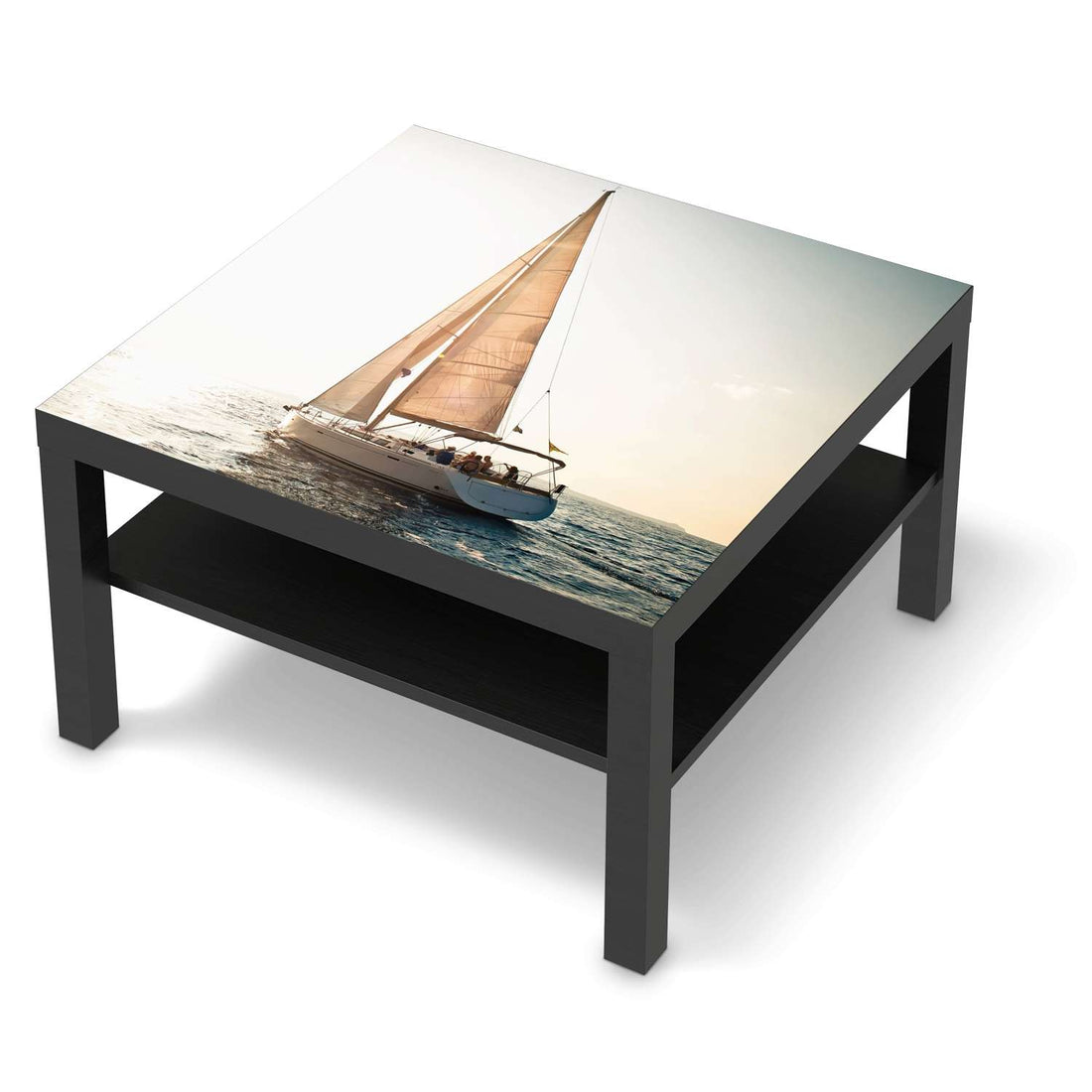 Selbstklebende Folie Freedom - IKEA Lack Tisch 78x78 cm - schwarz