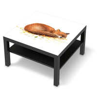 Selbstklebende Folie Fuchs - IKEA Lack Tisch 78x78 cm - schwarz