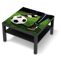 Selbstklebende Folie Fussballstar - IKEA Lack Tisch 78x78 cm - schwarz