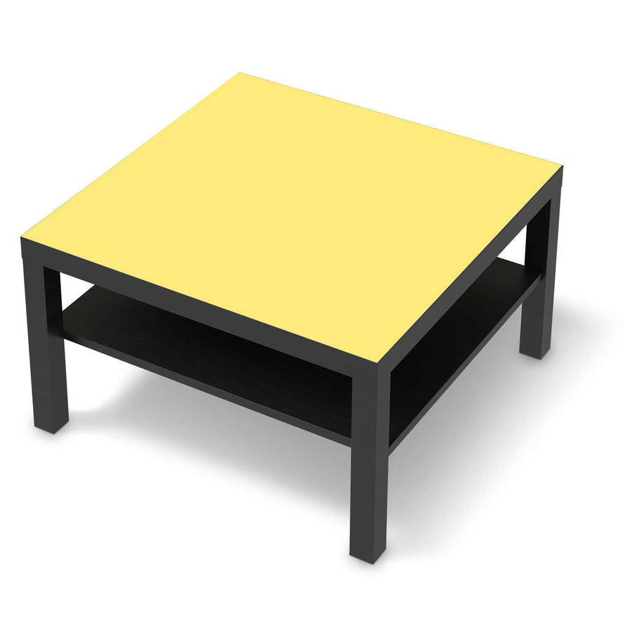 Selbstklebende Folie Gelb Light - IKEA Lack Tisch 78x78 cm - schwarz
