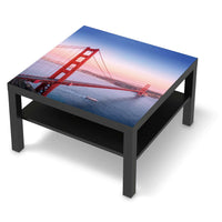 Selbstklebende Folie Golden Gate - IKEA Lack Tisch 78x78 cm - schwarz