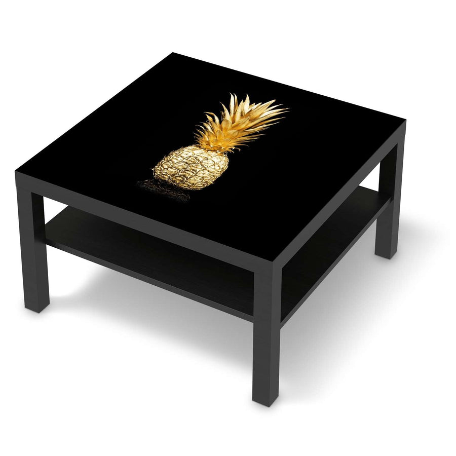 Selbstklebende Folie Goldenes Früchtchen - IKEA Lack Tisch 78x78 cm - schwarz