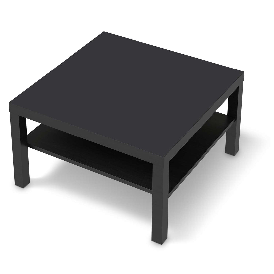 Selbstklebende Folie Grau Dark - IKEA Lack Tisch 78x78 cm - schwarz