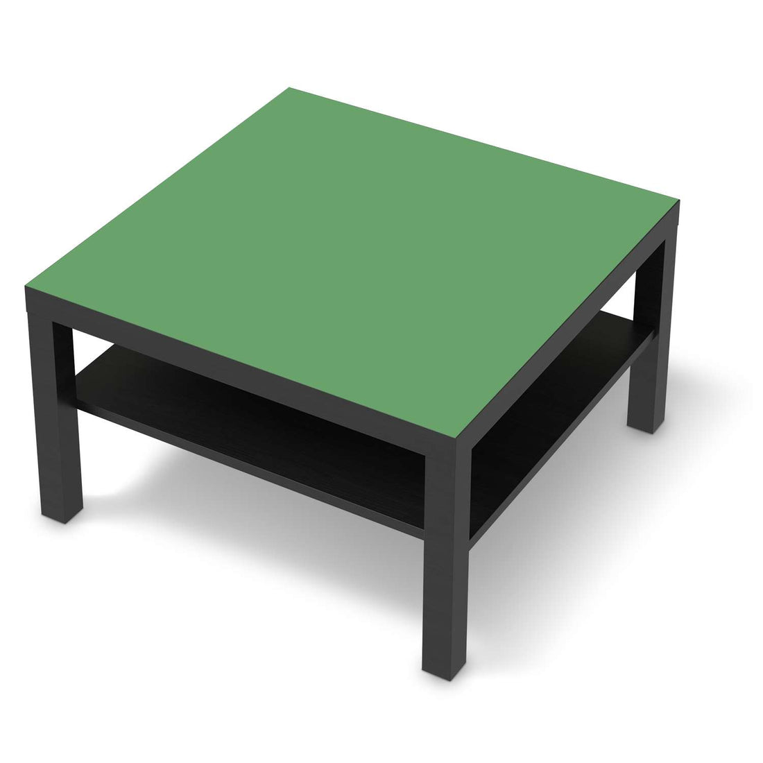 Selbstklebende Folie Grün Light - IKEA Lack Tisch 78x78 cm - schwarz