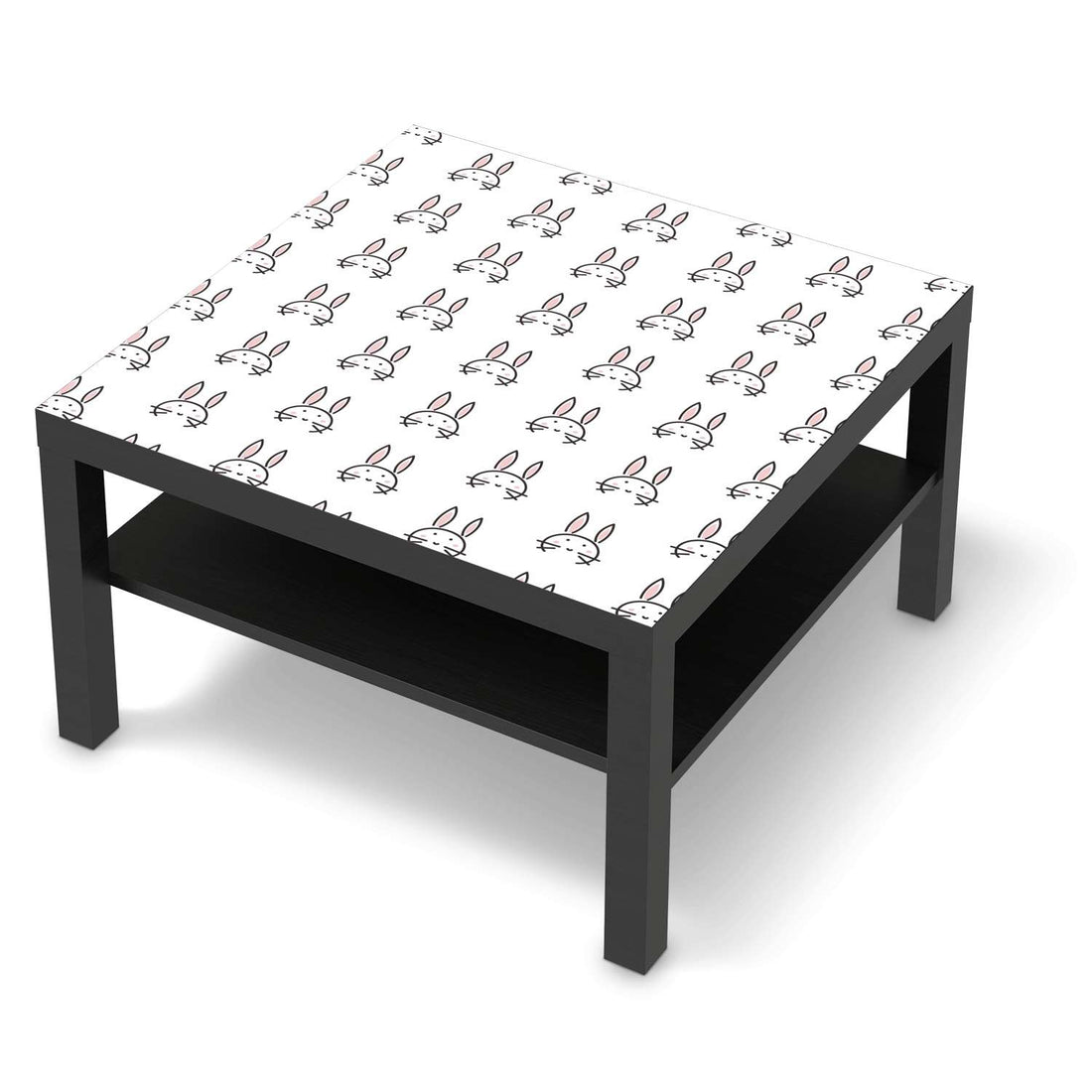 Selbstklebende Folie Hoppel - IKEA Lack Tisch 78x78 cm - schwarz