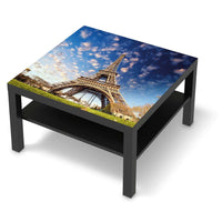 Selbstklebende Folie La Tour Eiffel - IKEA Lack Tisch 78x78 cm - schwarz