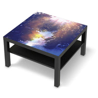 Selbstklebende Folie Lichtflut - IKEA Lack Tisch 78x78 cm - schwarz