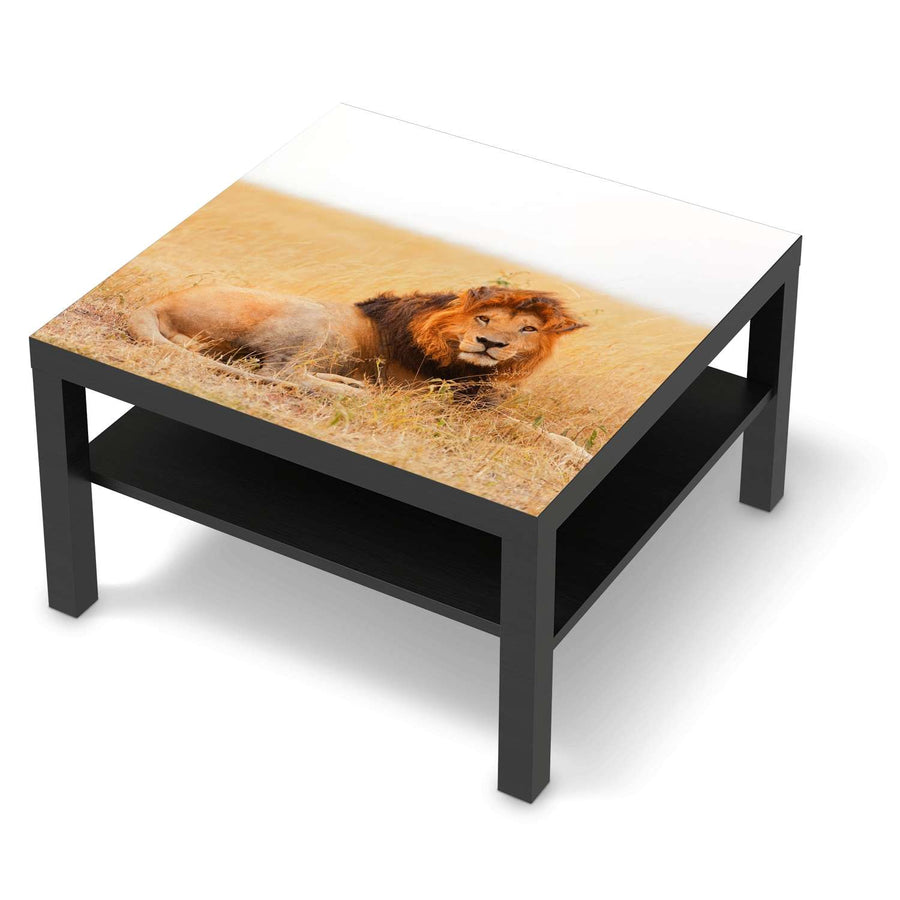 Selbstklebende Folie Lion King - IKEA Lack Tisch 78x78 cm - schwarz