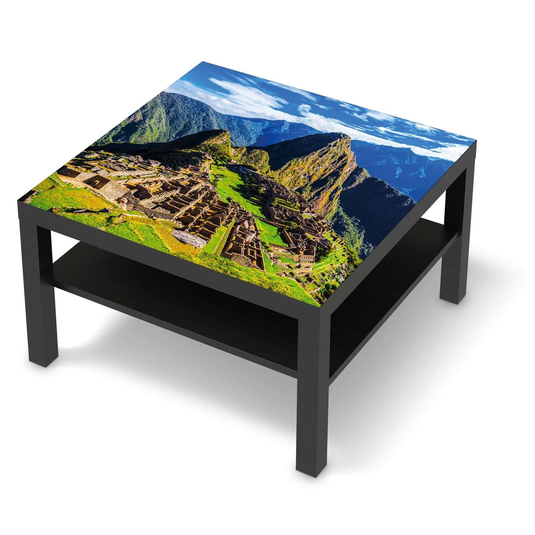 Selbstklebende Folie Machu Picchu - IKEA Lack Tisch 78x78 cm - schwarz