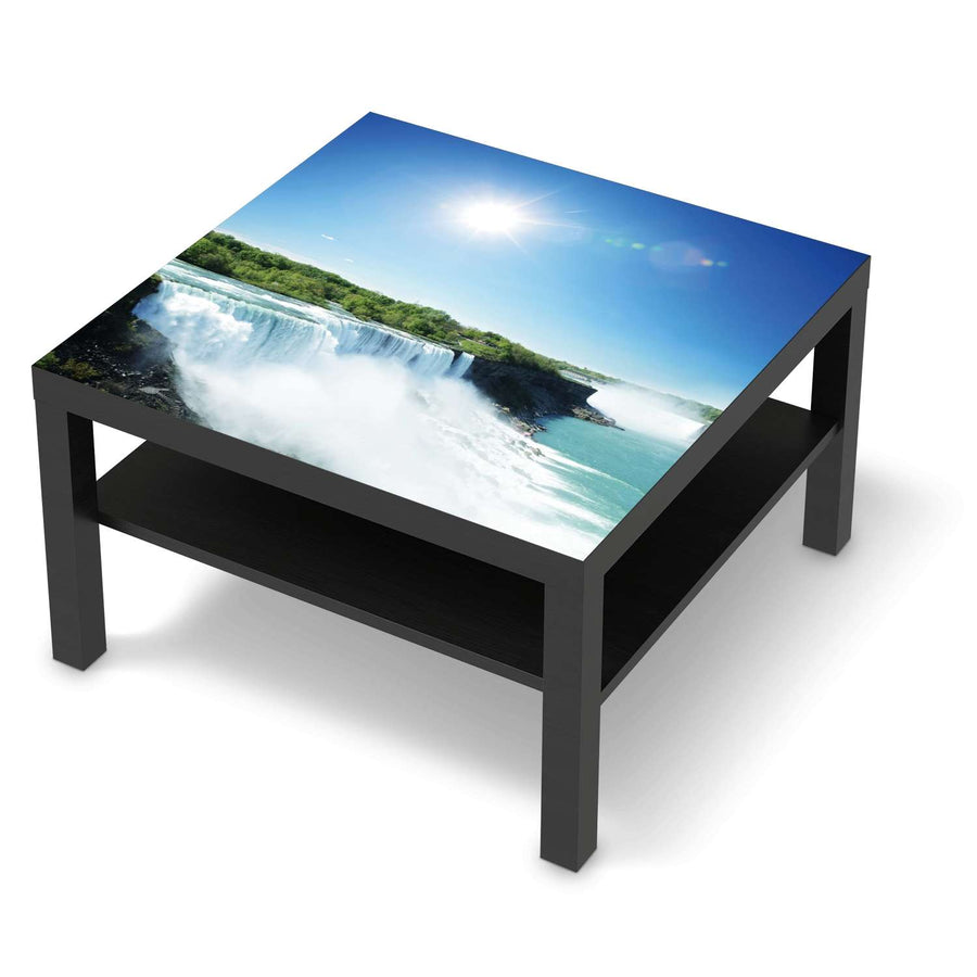 Selbstklebende Folie Niagara Falls - IKEA Lack Tisch 78x78 cm - schwarz