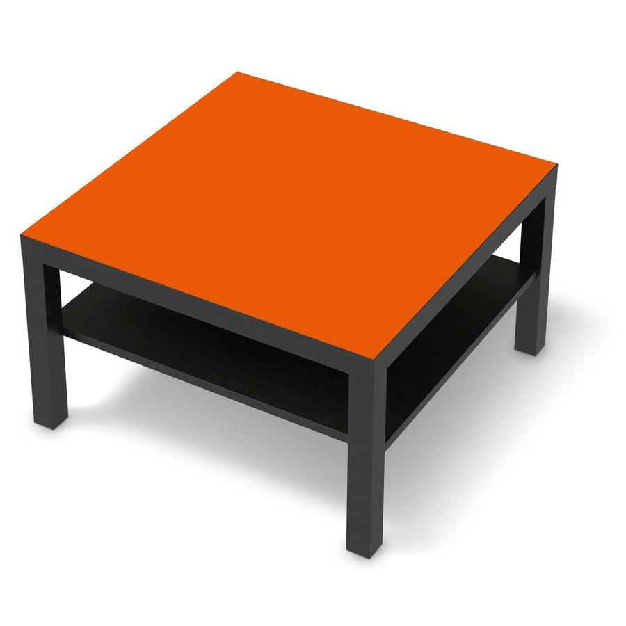 Selbstklebende Folie Orange Dark - IKEA Lack Tisch 78x78 cm - schwarz