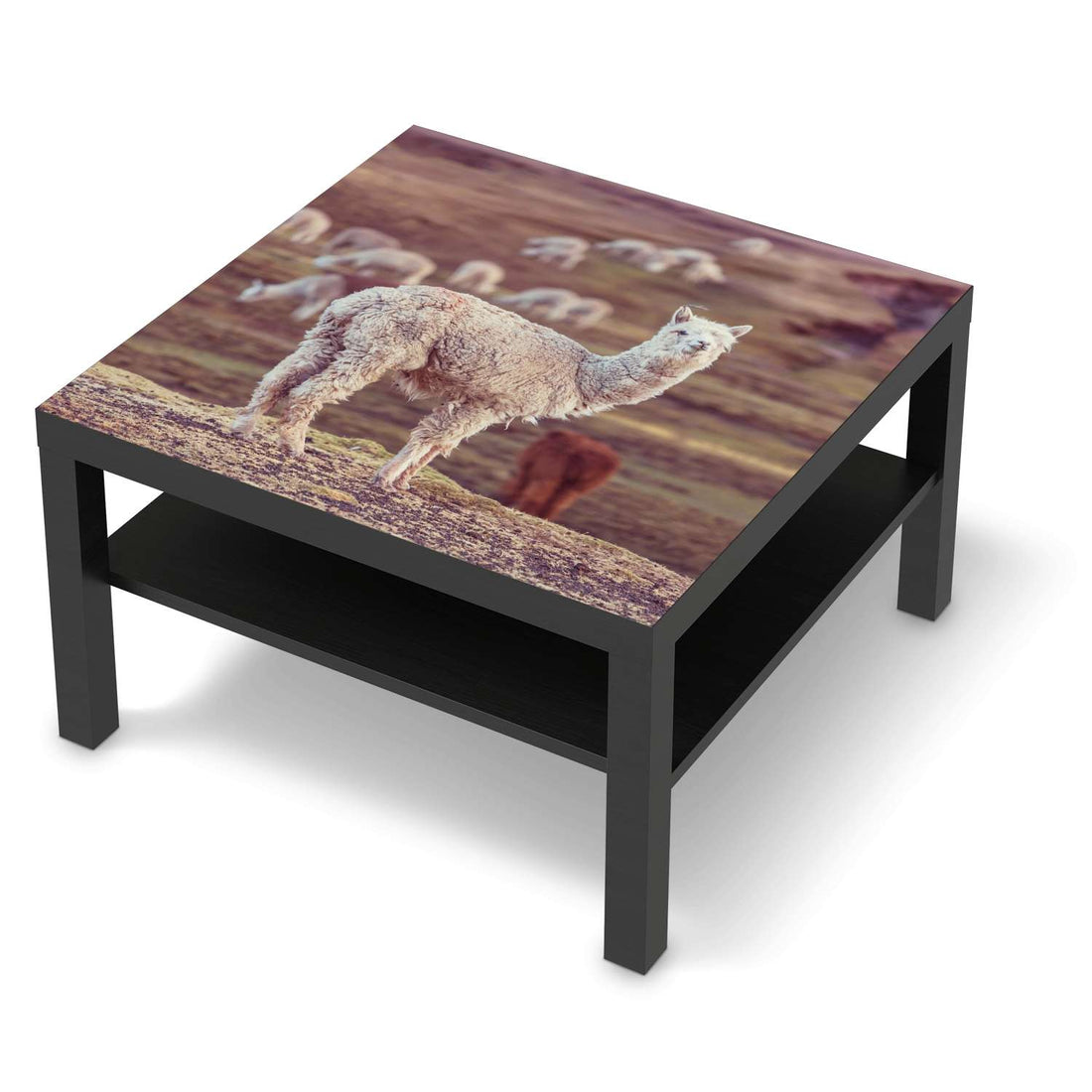 Selbstklebende Folie Pako - IKEA Lack Tisch 78x78 cm - schwarz