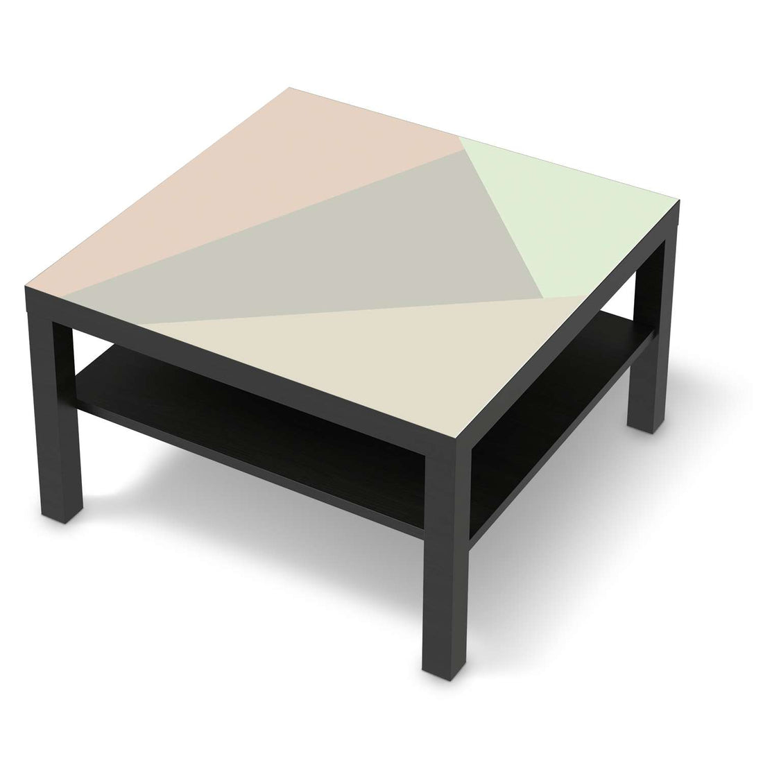 Selbstklebende Folie Pastell Geometrik - IKEA Lack Tisch 78x78 cm - schwarz