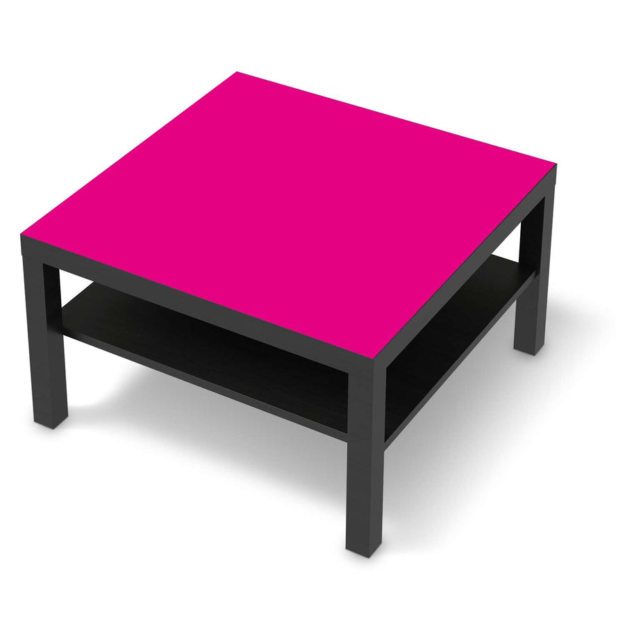 Selbstklebende Folie Pink Dark - IKEA Lack Tisch 78x78 cm - schwarz